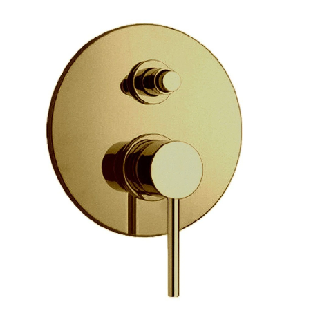 Elba Pressure Balance Valve Tub And Shower Set Matt Gold