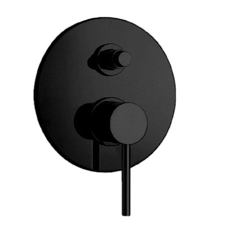 Elba Pressure Balance Valve Tub And Shower Set Matt Black