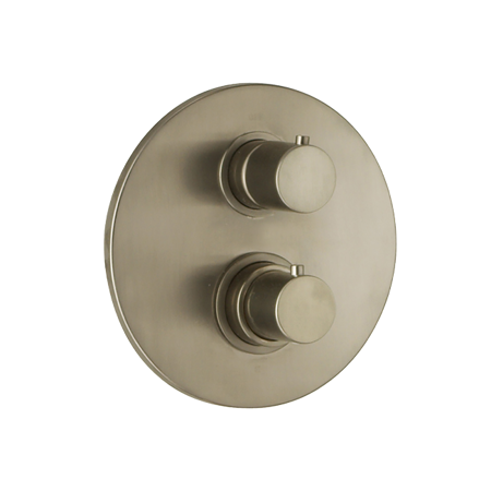 Elba Thermostatic Valve With 3/4" Ceramic Disc Volume Control Brushed Nickel