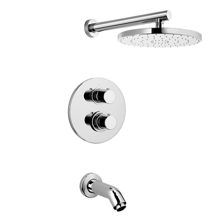 Elba Thermostatic Tub & Shower Chrome