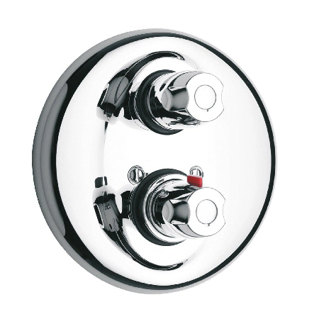 Water Harmony Thermostatic Valve With 3/4" Ceramic Disc Volume Control Chrome