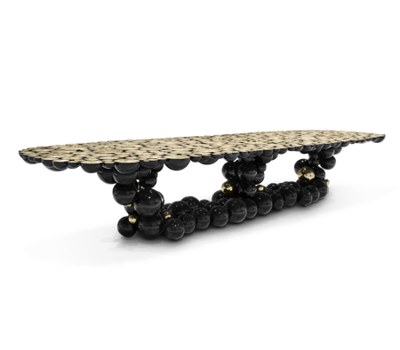 NEWTON XL BLACK GOLD  DINING TABLE