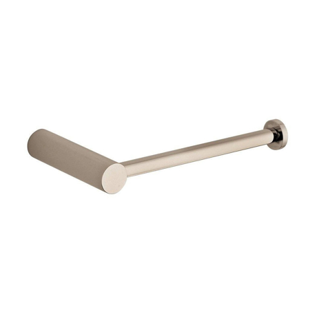 Round Paper Roll Holder Brushed Nickel