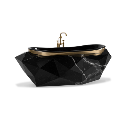 DIAMOND BATHTUB BLACK MARBLE I