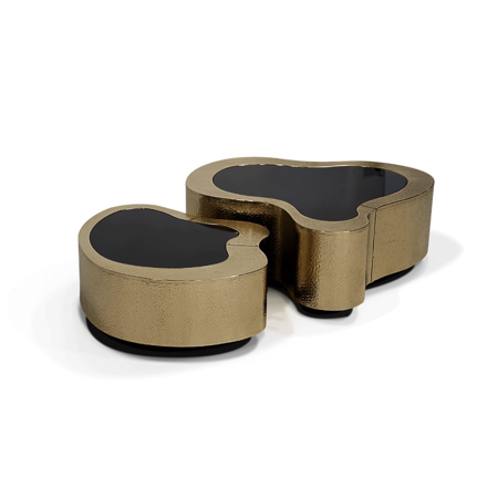 WAVE HAMMERED PATINA CENTER TABLE BIG