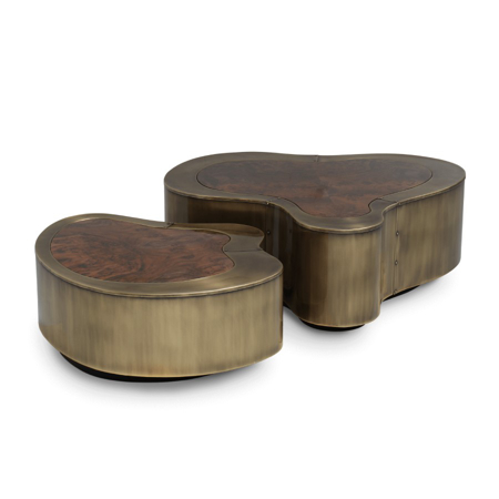 WAVE PATINA WALNUT CENTER TABLE SMALL