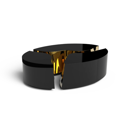 LAPIAZ OVAL BLACK CENTER TABLE