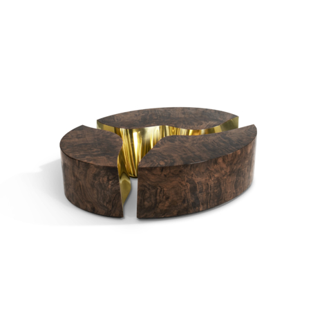 LAPIAZ OVAL WALNUT CENTER TABLE