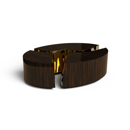 LAPIAZ OVAL EBONY CENTER TABLE