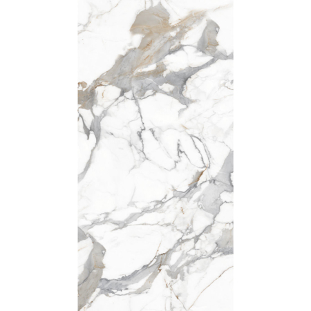 Calacatta Carrara 32'' x 64'' Natural Matt White Porcelain Tile