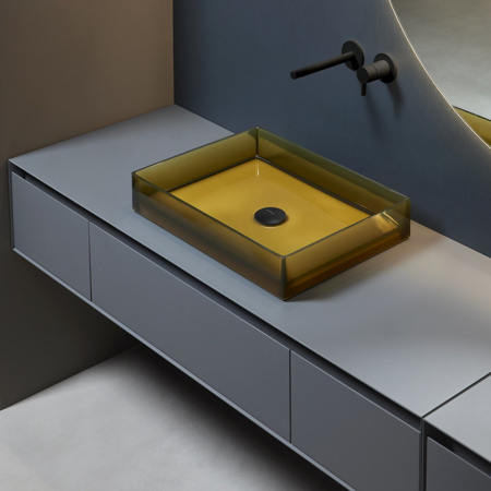 Nabatei Top Mount Rectangular Sink Cristalmood