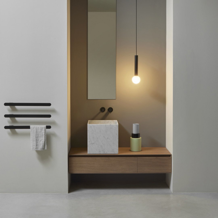 Nabatei Square Top Mount Stone Sink 15.75"