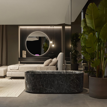 Nebula Oval Stone Bathtub Marble