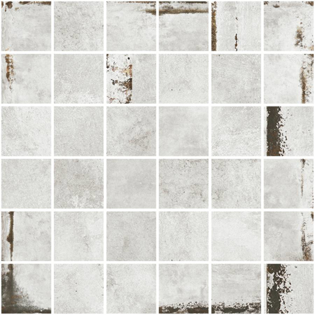 Steel White Nat. Mosaico 5x5 11.71"x11.71" Porcelain Tile