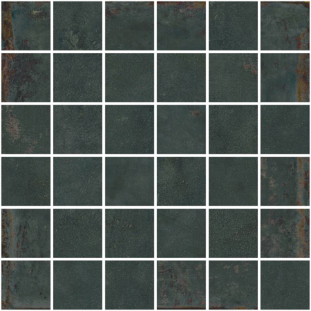 Steel Green Nat. Mosaico 5x5 11.71"x11.71" Porcelain Tile