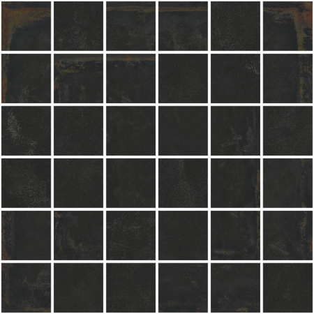 Steel Black Nat. Mosaico 5x5 11.71"x11.71" Porcelain Tile