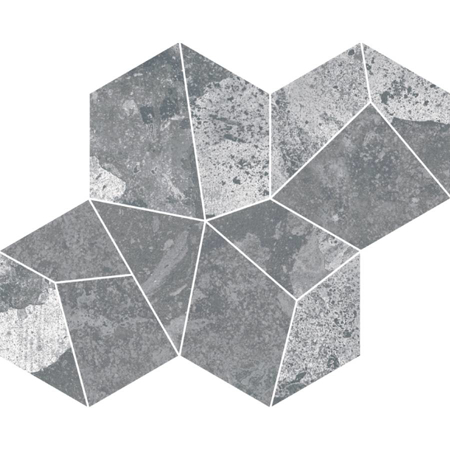 Lava Silver Nat. Mosaico Trencadis 16.61" x 13.39" Porcelain Tile