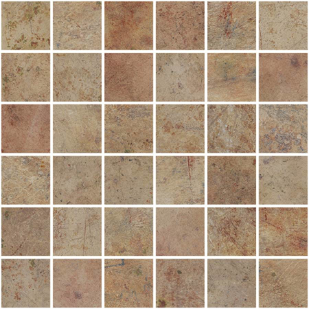 Vulcano Rosso Nat. Mosaico 5x5 11.71"x11.71" Porcelain Tile