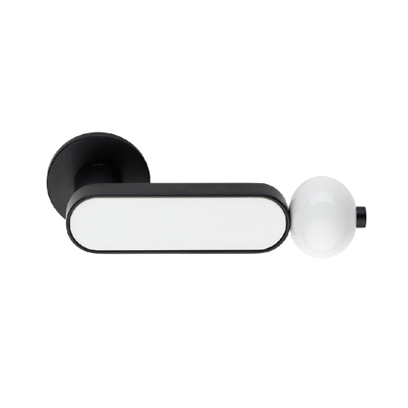 Crisalide Mini Black + White Glossy Porcelain Handle