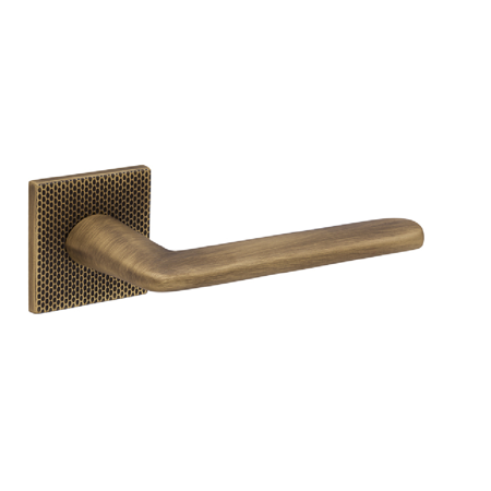 Lagos Waterfall Lever Handle, Matte Antique Brass