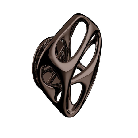 Aeroflow Ross Lovegrove Door Knob, Hero Mirror Chocolate