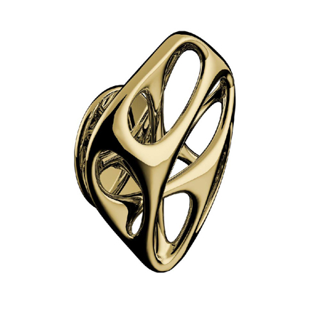 Aeroflow Ross Lovegrove Door Knob, Hero Mirror Gold