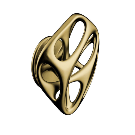 Aeroflow Ross Lovegrove Door Knob, Pure Grain Gold