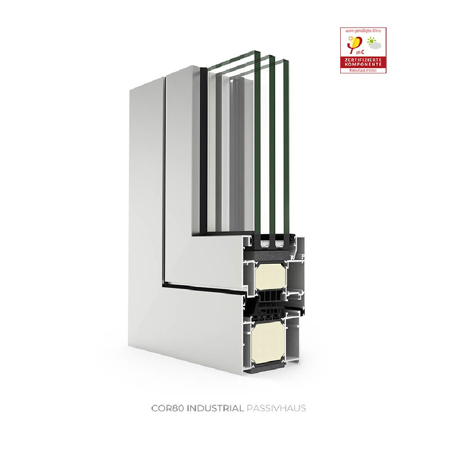 Hinged Window and Door Systems COR 80 Industrial Passivhaus