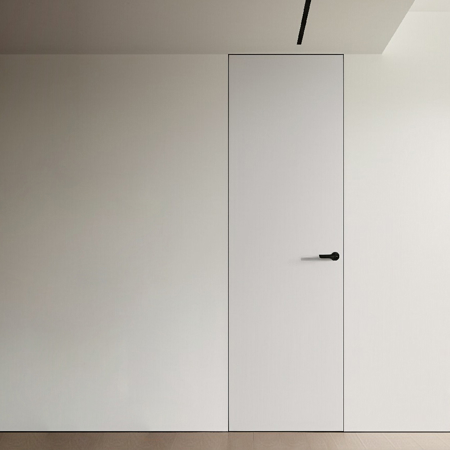 Flush with Wall Modern Interior Door Filo Muro Pure Ash White