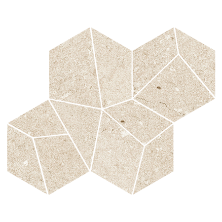 Dstone Sand Music 16.61" x 13.39" Mos Trencadis Porcelain Tile