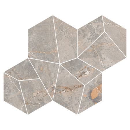 Dstone Ash Lekue Natural 16.61" x 13.39" Mos. Trencadis Porcelain Tile