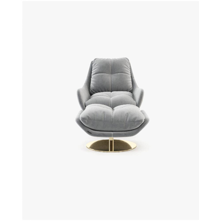 Sophia Armchair with Ottoman, Vienna Light Grey