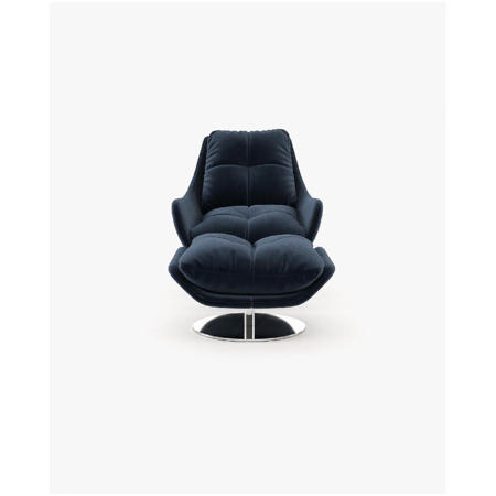 Sophia Armchair with Ottoman, Vienna Deep Blue