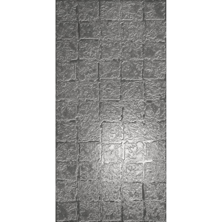 Abstra Silver Blocks Shiny 19.59" x 39.19" Porcelain Tile