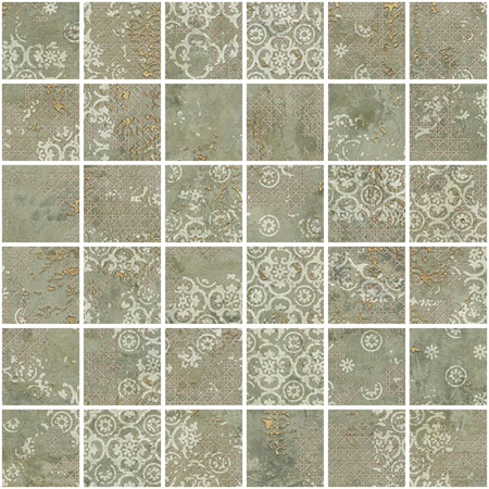 Rug Green Nat. Mosaico 5x5 11.71"x11.71" Porcelain Tile