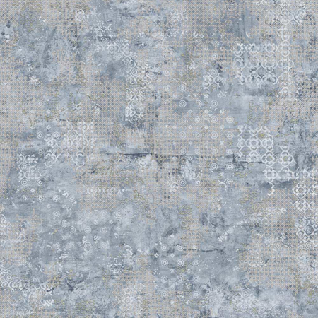 Rug Blue Natural 39.19" x 39.19" Porcelain Tile