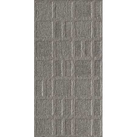 Milano Silver Stamp 19.59" x 39.19" Porcelain Tile