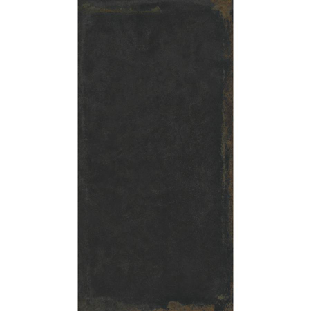 Steel Black Natural 19.59" x 39.19" Porcelain Tile