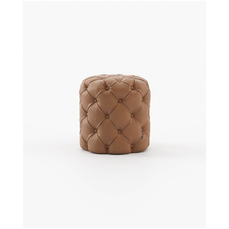 Bur Samll Pouf, Berlin Camel Leather