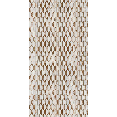 Steel White Stamping Natural 19.59" x 39.19" Porcelain Tile