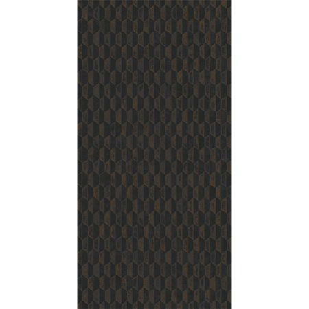 Steel Black Stamping Natural 19.59" x 39.19" Porcelain Tile