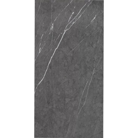 Argos Black Rigato 24"x48" , 1/4" Porcelain Tile