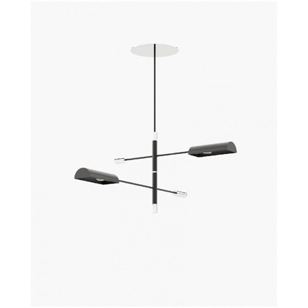 Randolph Suspension Lamp, Polished Stainless Steel