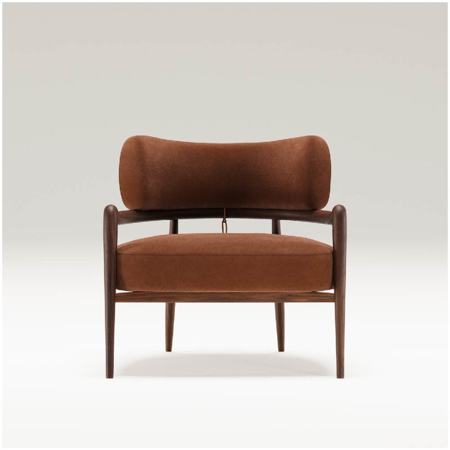 Botero Lounge Chair Walnut, Fabric
