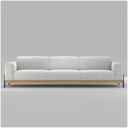 Bowie Sofa 3 Seats Oak, Fabric