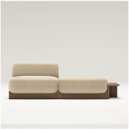 Dome Sofa Walnut Ottoman