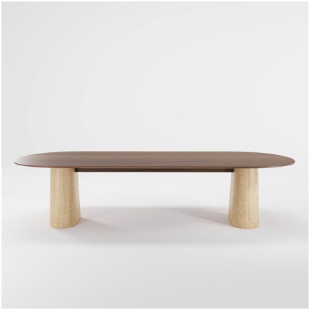 Anchor Dining Table Walnut 118.1"