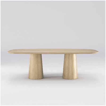 Amos Dining Table Oak 118.1"