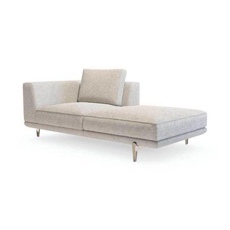 Milton MIA03 Corner Unit Middle Ottoman Right or Left Feet Polished Black Nickel