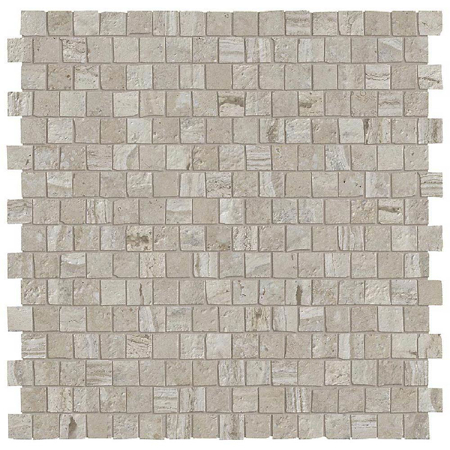 Travertine Mosaic Nativa Vena Aurum Mattoncino 12"X12" 3/8"